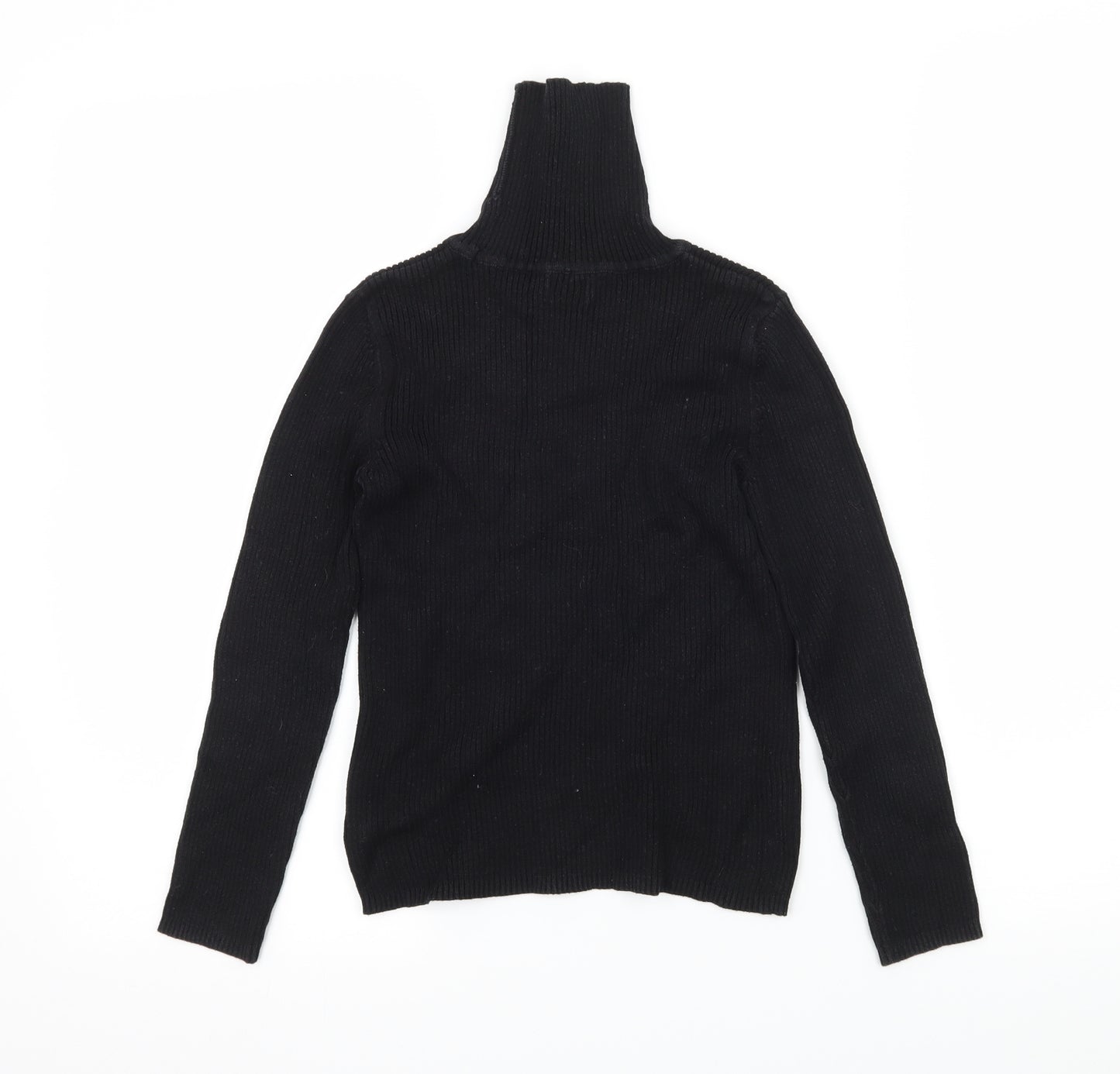 F&F Girls Black  Knit Pullover T-Shirt Size 8-9 Years