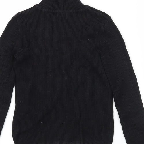 F&F Girls Black  Knit Pullover T-Shirt Size 8-9 Years