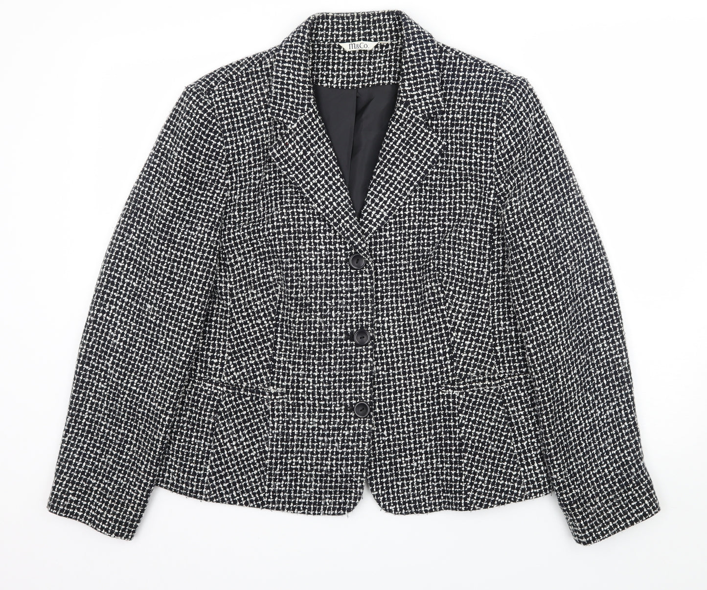 M&Co Womens Black   Jacket  Size 16