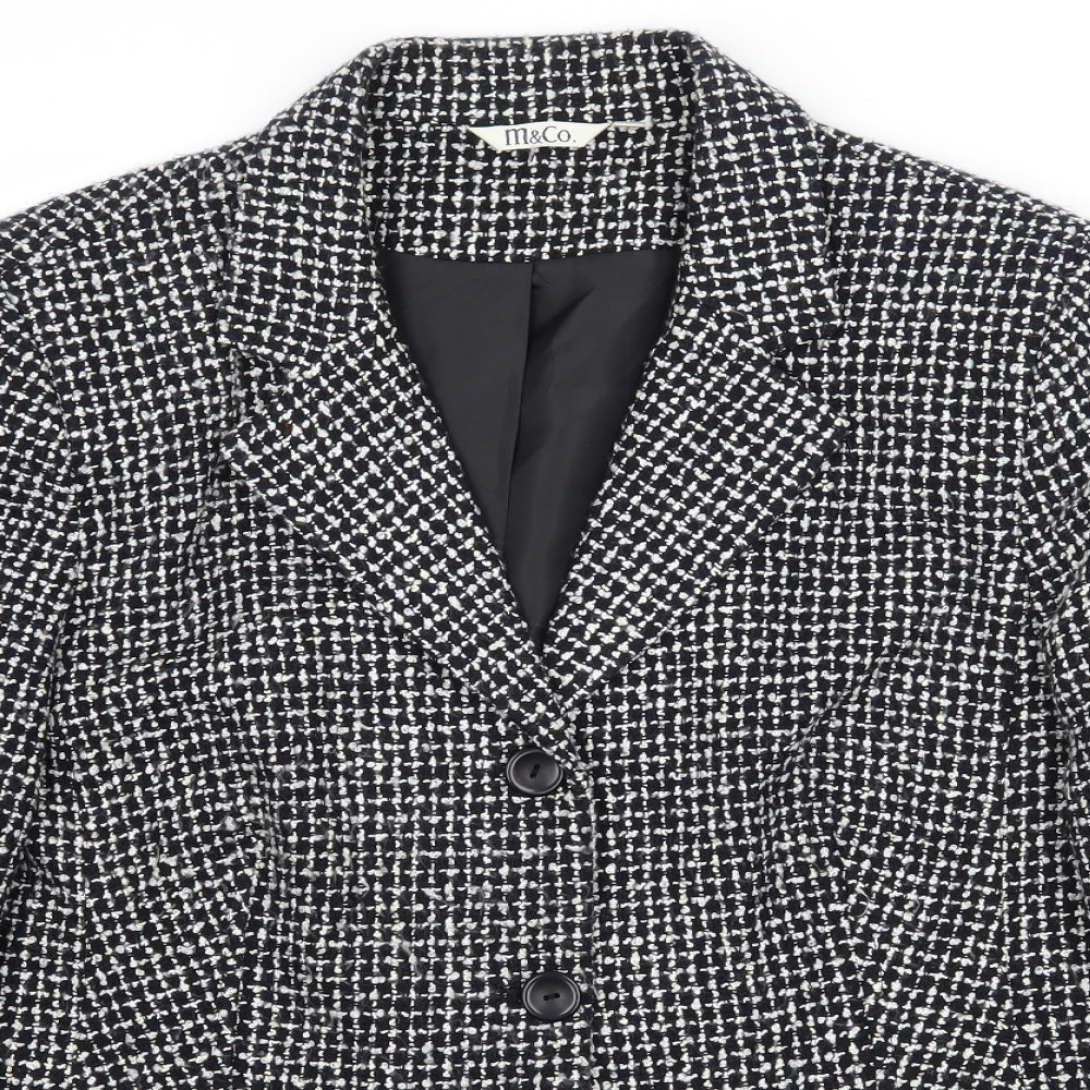 M&Co Womens Black   Jacket  Size 16