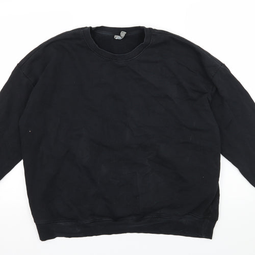 ASOS Womens Black  Jersey Pullover Sweatshirt Size 18