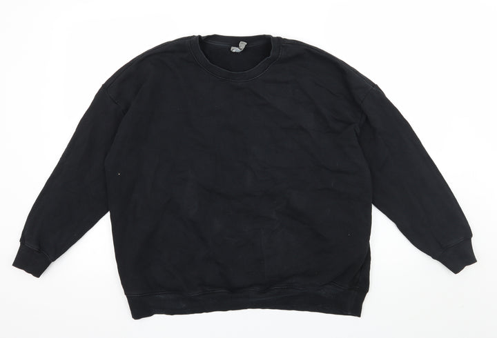 ASOS Womens Black  Jersey Pullover Sweatshirt Size 18