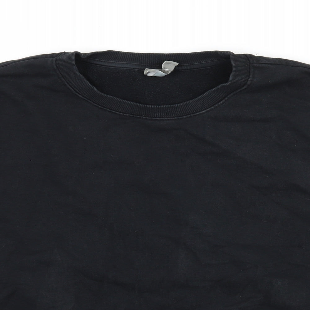 ASOS Womens Black  Jersey Pullover Sweatshirt Size 18