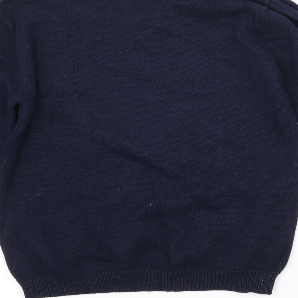 Primark Girls Blue  Knit Pullover Jumper Size 7-8 Years  - Butterfly