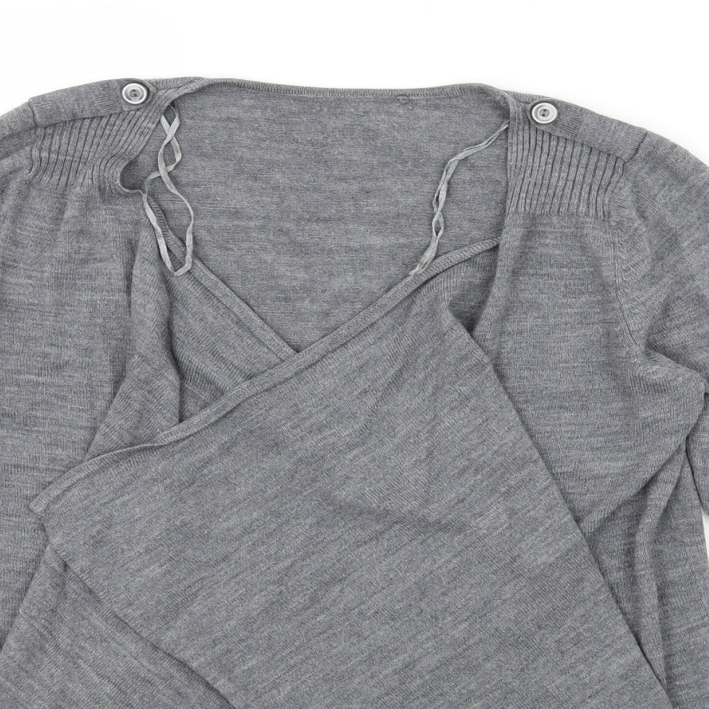 George Womens Grey  Knit Cardigan Jumper Size 14