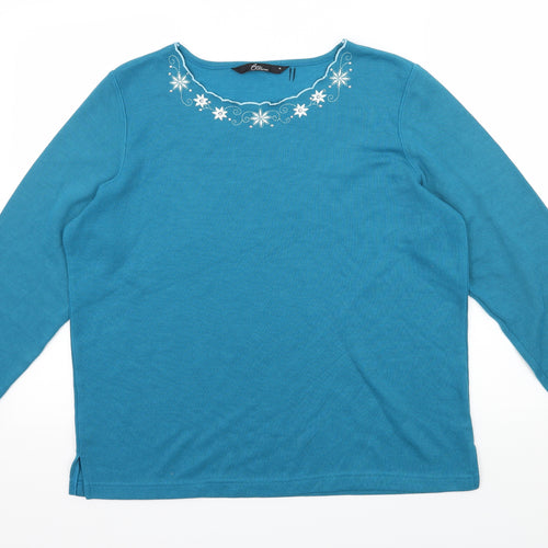 Bm collection Womens Blue  Knit Pullover Jumper Size M