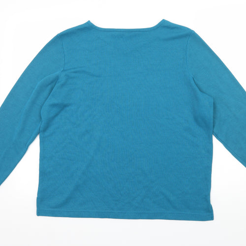 Bm collection Womens Blue  Knit Pullover Jumper Size M