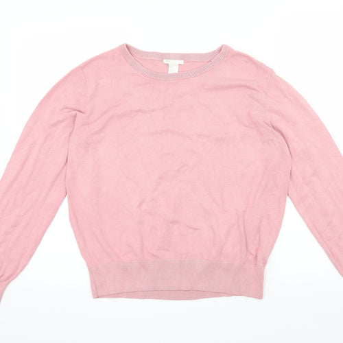 H&M Womens Pink  Knit Pullover Jumper Size 10