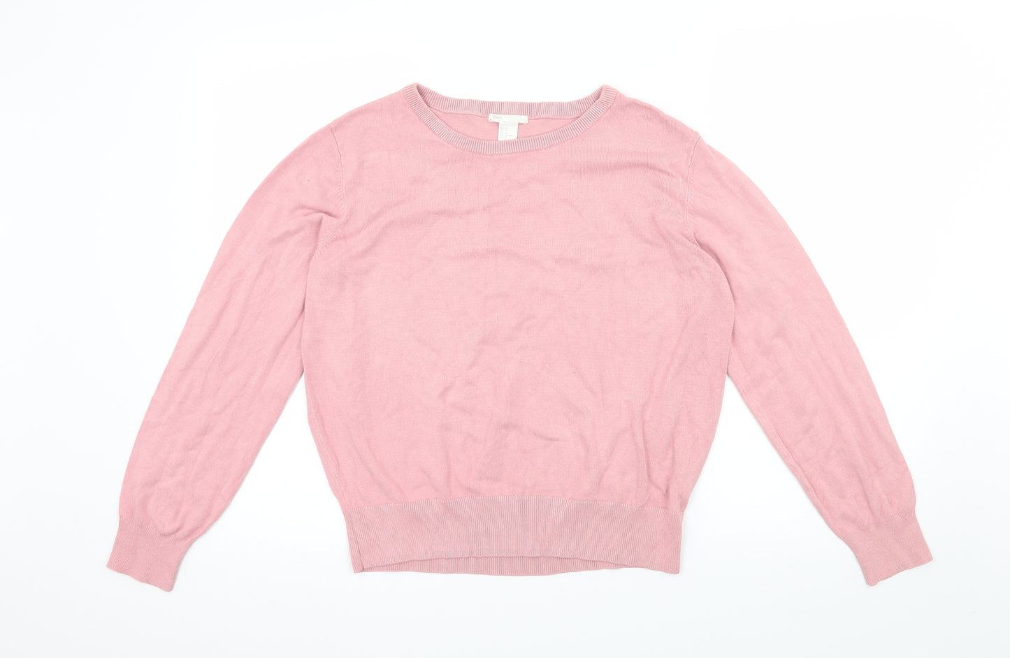 H&M Womens Pink  Knit Pullover Jumper Size 10