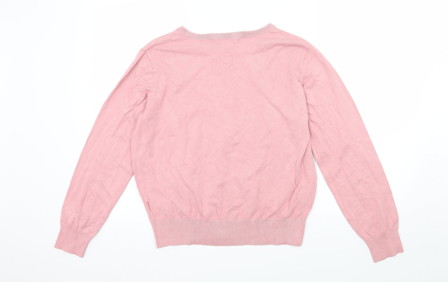 H&M Womens Pink  Knit Pullover Jumper Size 10
