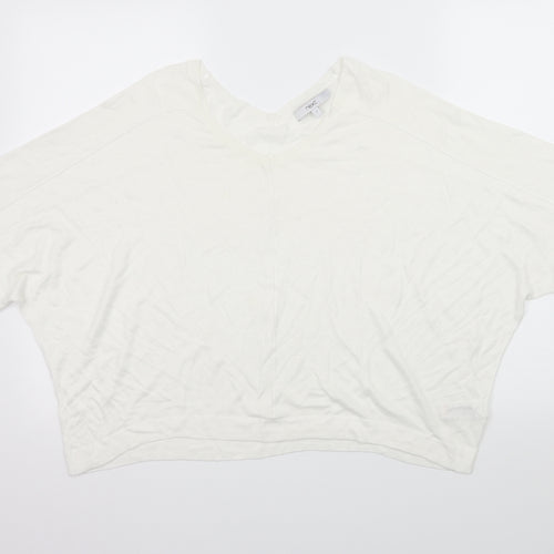 NEXT Womens White  Knit Basic T-Shirt Size S