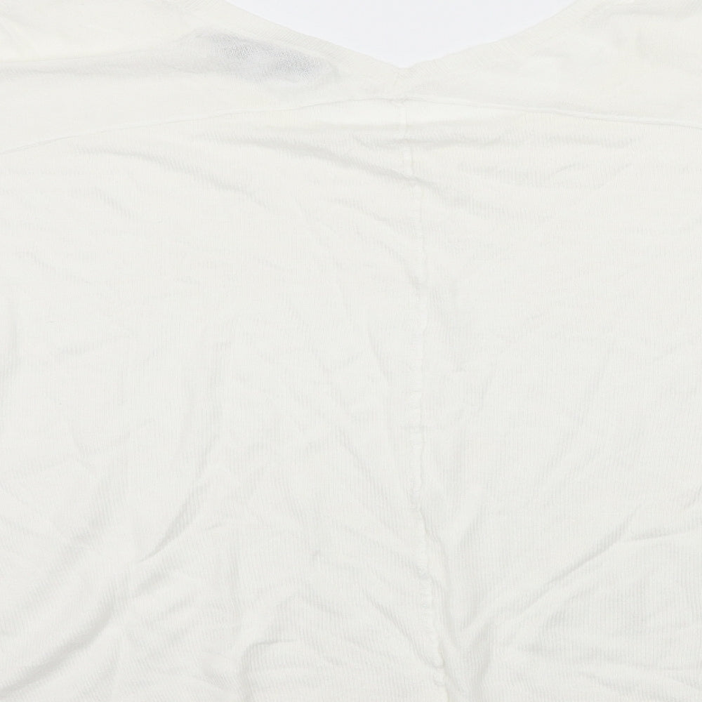 NEXT Womens White  Knit Basic T-Shirt Size S