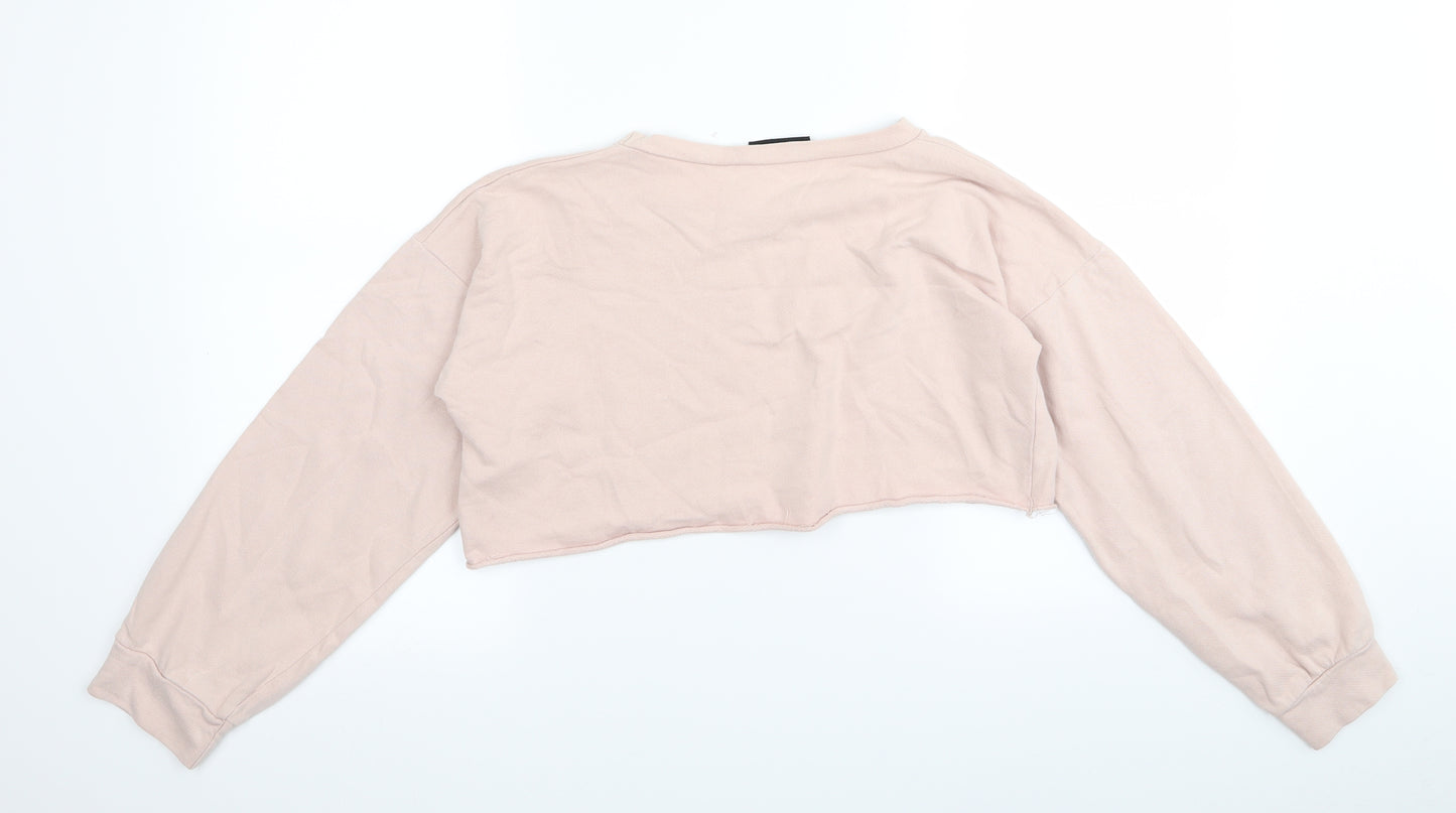 PLT Womens Pink   Pullover Jumper Size 6  - crop