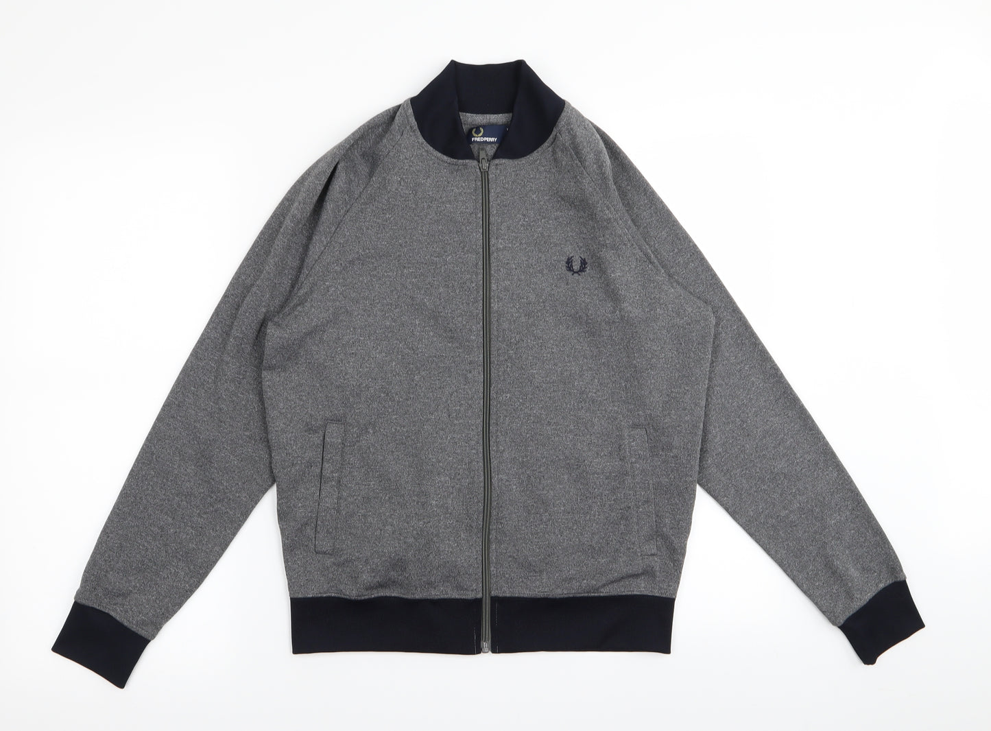 Fred Perry Mens Grey   Full Zip Jumper Size L