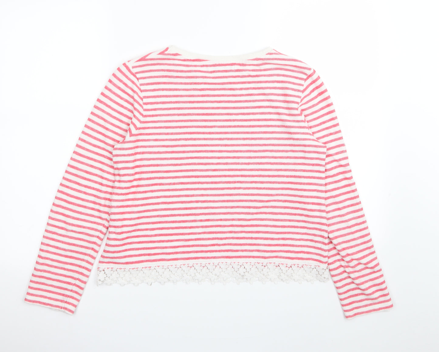 M&s Girls Multicoloured Striped  Basic T-Shirt Size 13-14 Years