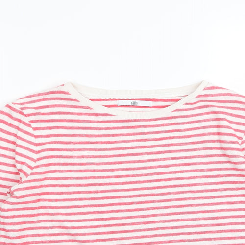 M&s Girls Multicoloured Striped  Basic T-Shirt Size 13-14 Years