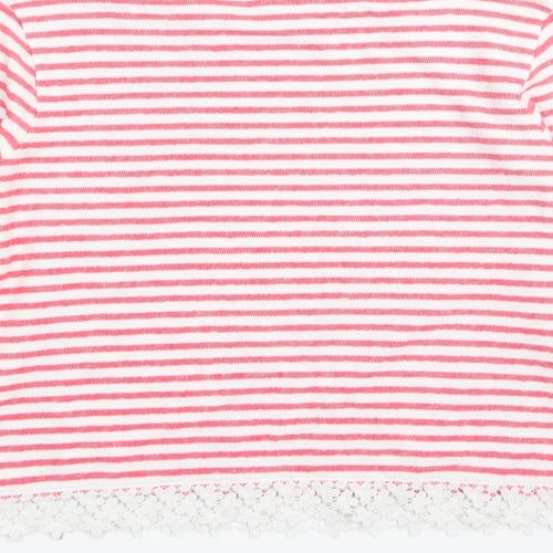 M&s Girls Multicoloured Striped  Basic T-Shirt Size 13-14 Years