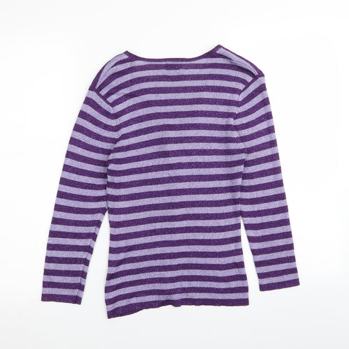 Debenhams Womens Multicoloured Striped  Basic T-Shirt Size 12