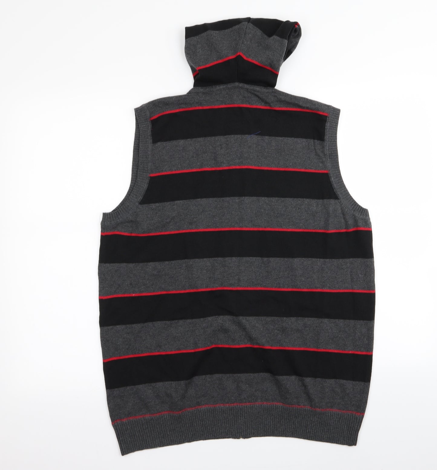 Asda George Mens Multicoloured Striped  Full Zip Jumper Size M