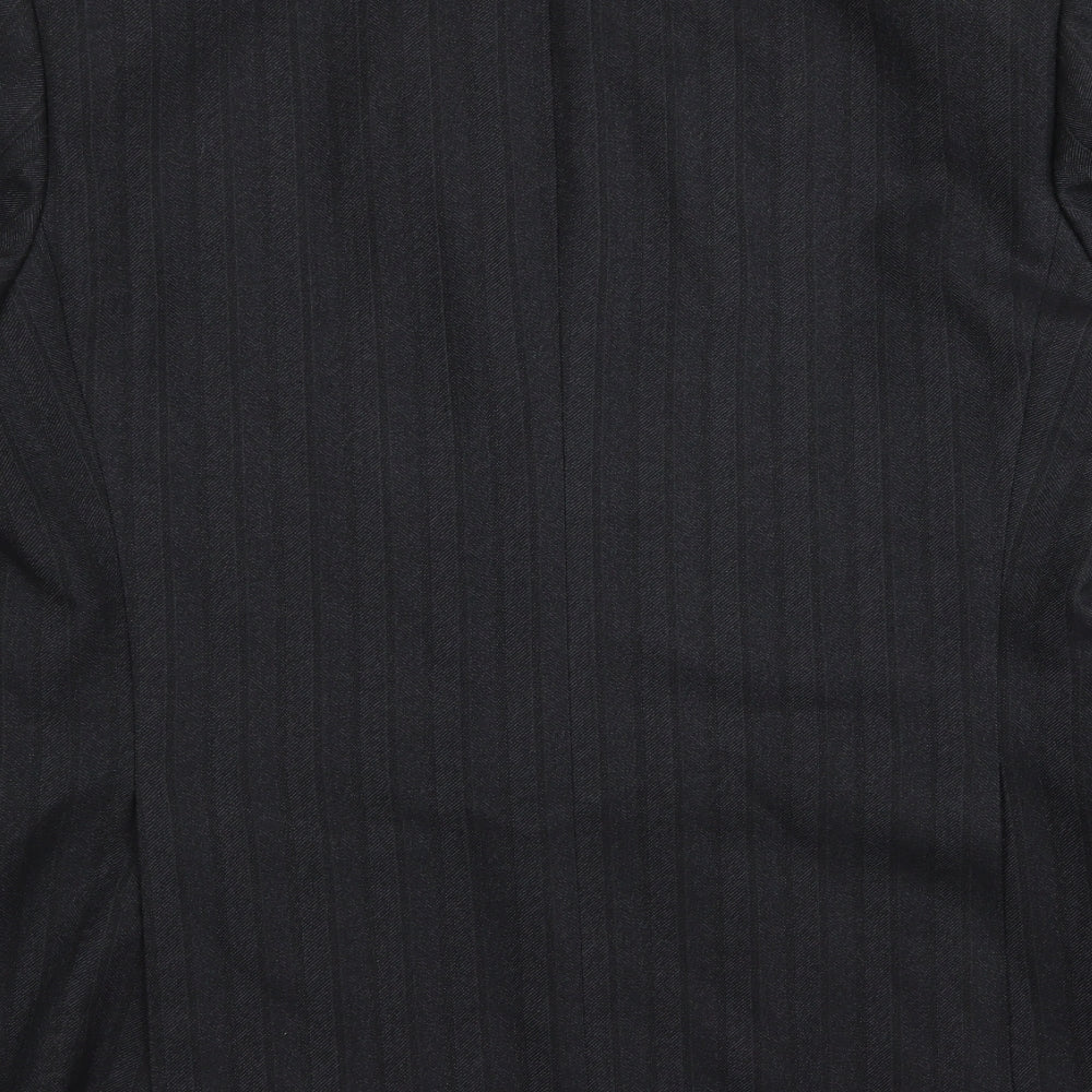 Varteks Mens Black Striped  Jacket Blazer Size 42
