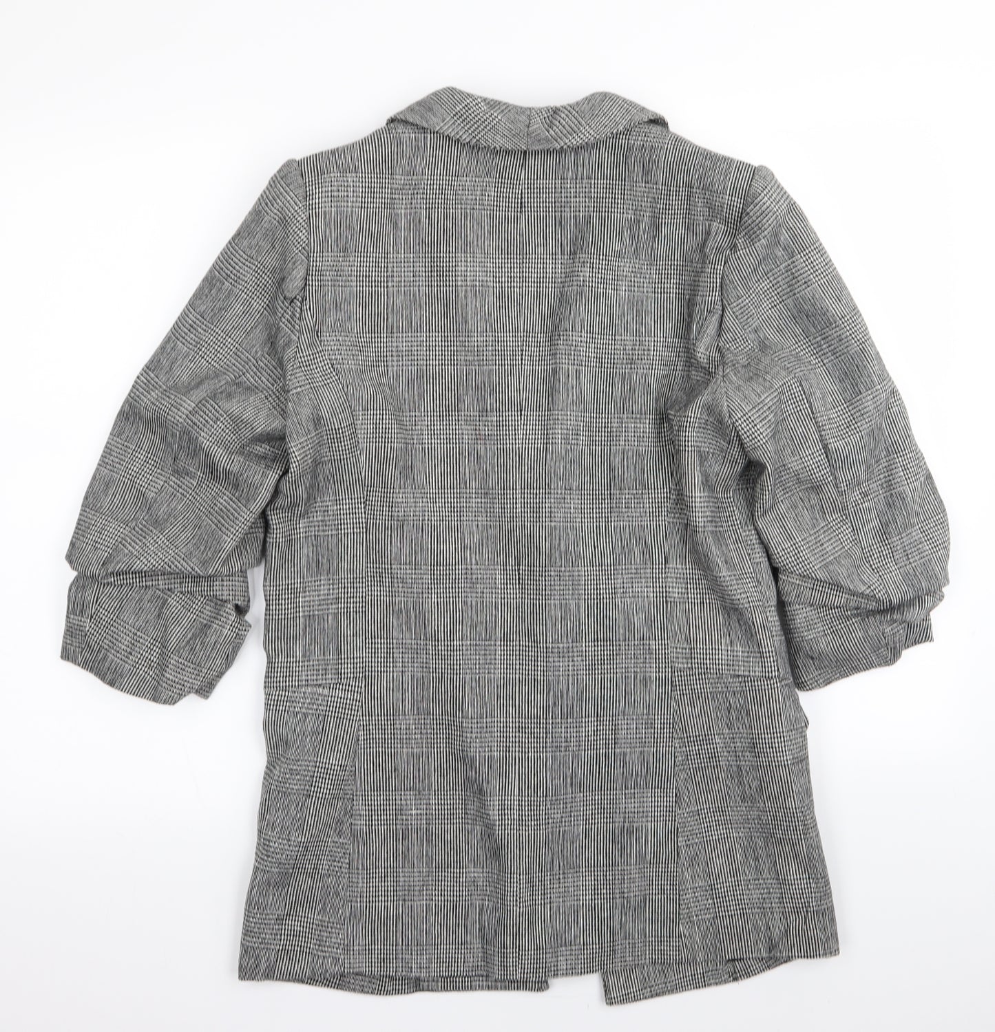 Primark Womens Grey Check  Jacket Blazer Size 10