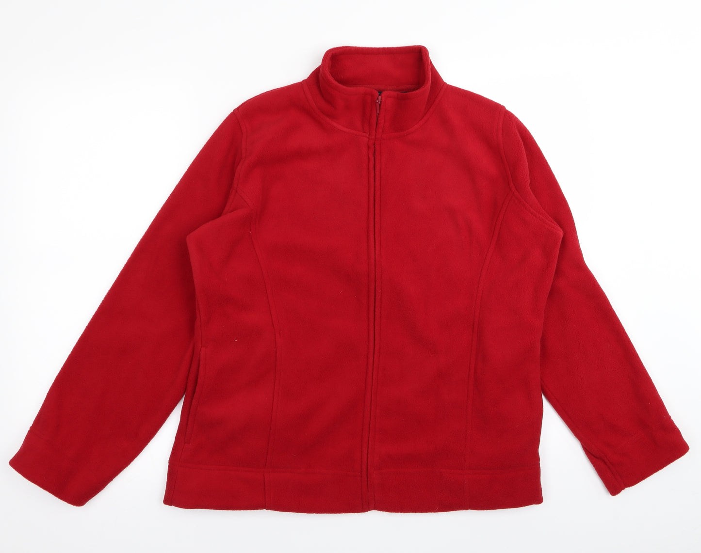 isle Womens Red   Full Zip Jumper Size 14  - fleece