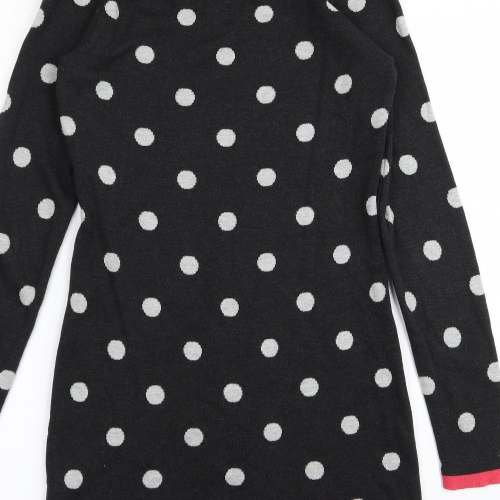 NEXT Womens Black Polka Dot  Jumper Dress  Size 8
