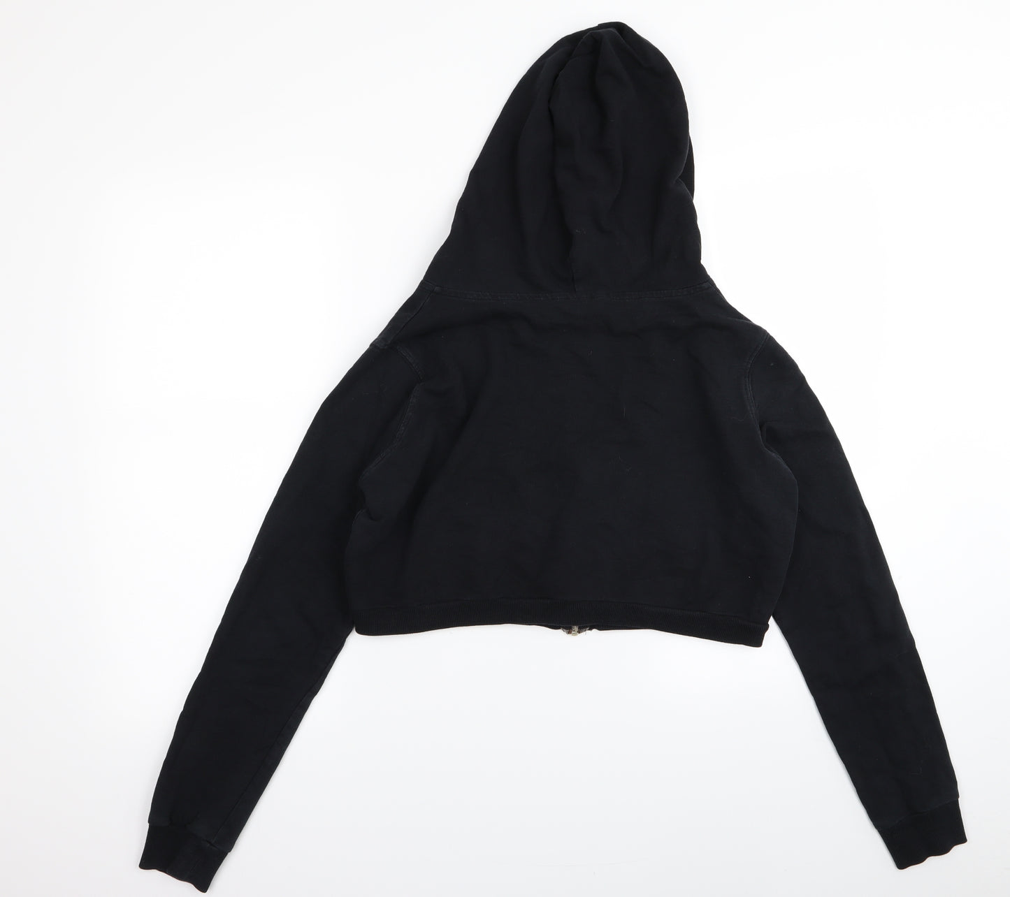 Select Womens Black   Full Zip Jumper Size 16  - crop