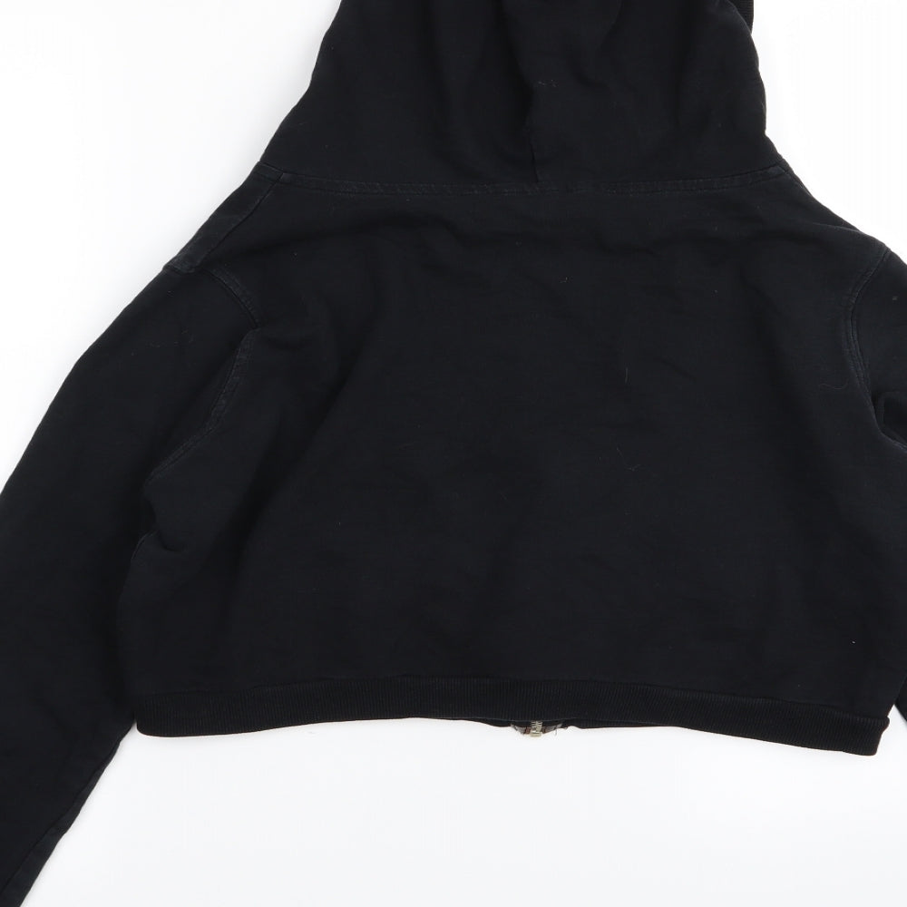 Select Womens Black   Full Zip Jumper Size 16  - crop