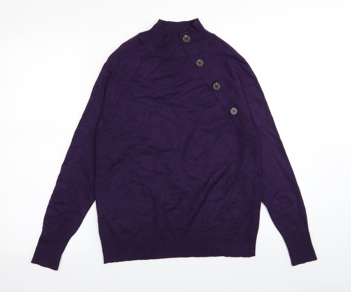 M&Co Womens Purple Pullover Jumper Size 12