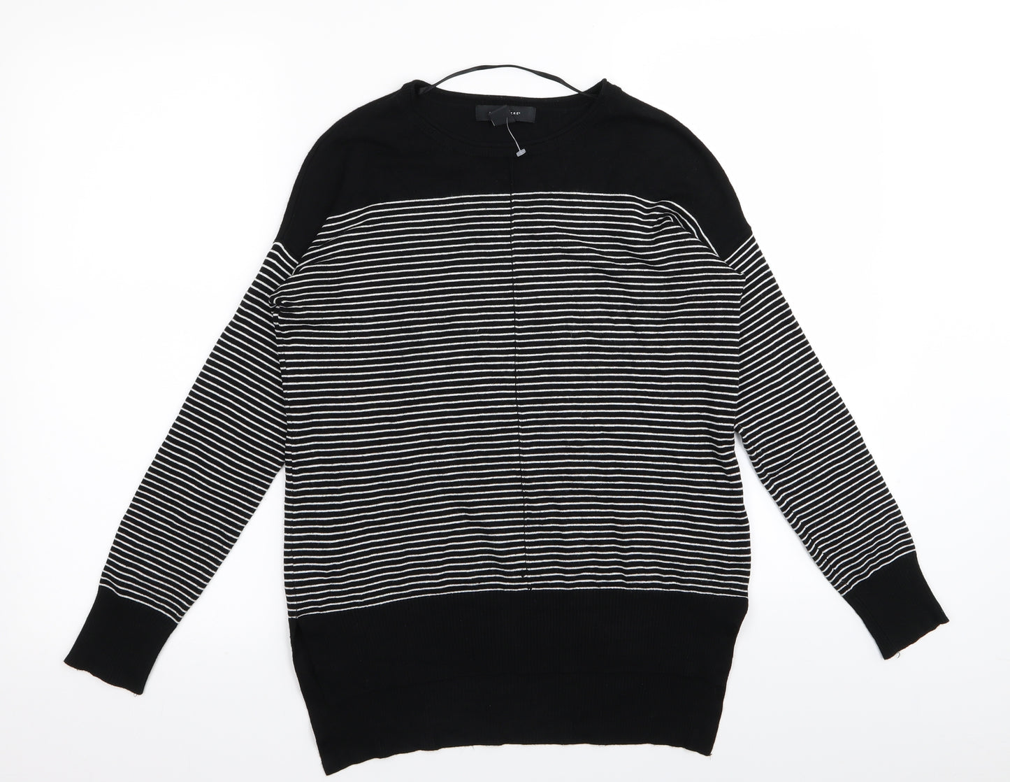 Primark Womens Black Striped  Basic T-Shirt Size 8