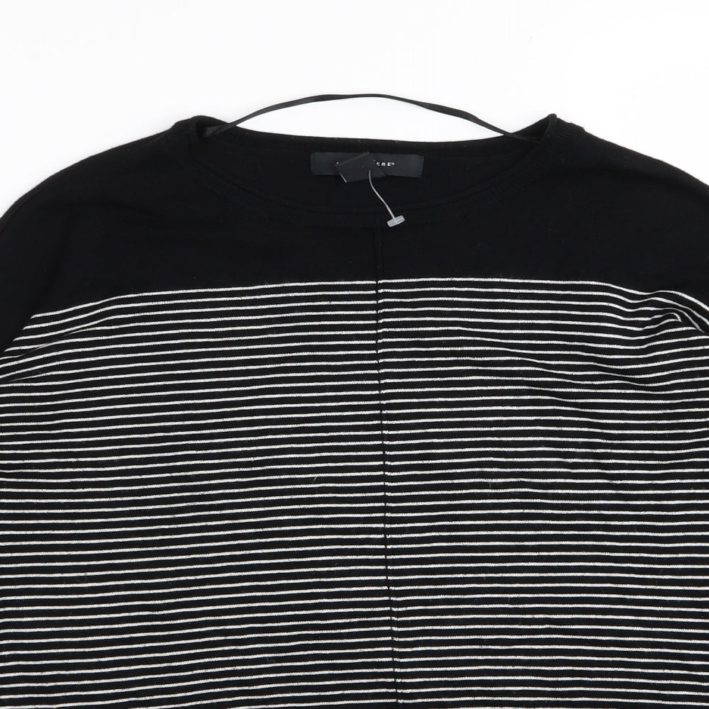 Primark Womens Black Striped  Basic T-Shirt Size 8