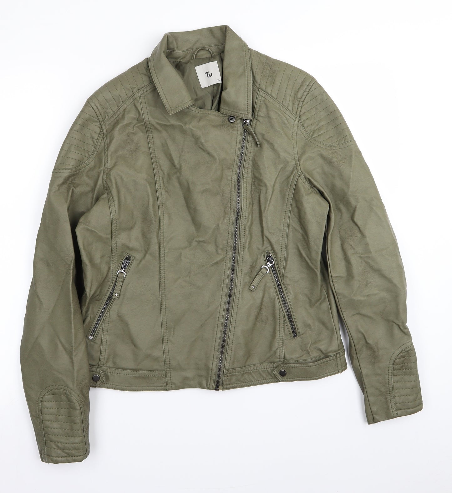 TU Womens Green   Jacket Coat Size 14