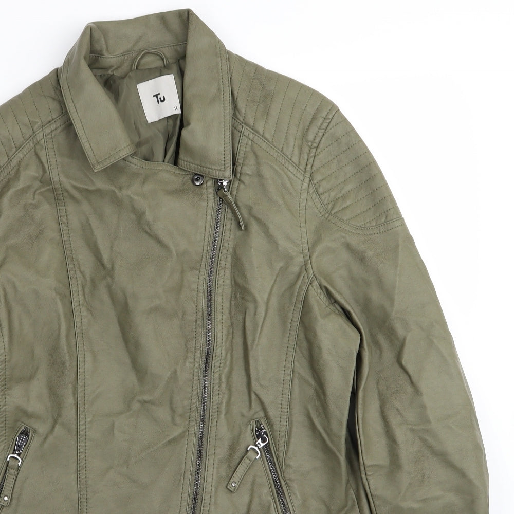 TU Womens Green   Jacket Coat Size 14