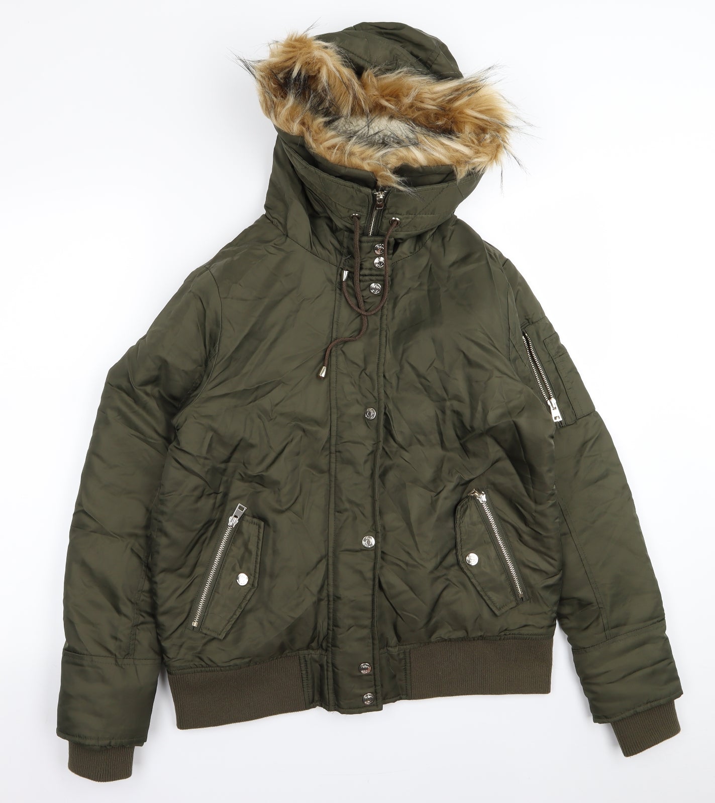 falmer Womens Green   Parka Coat Size 12