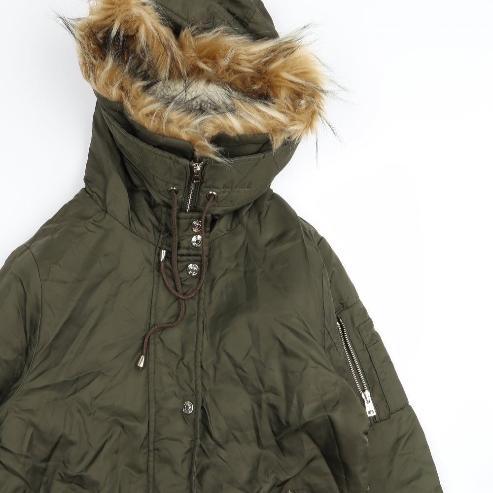 falmer Womens Green   Parka Coat Size 12