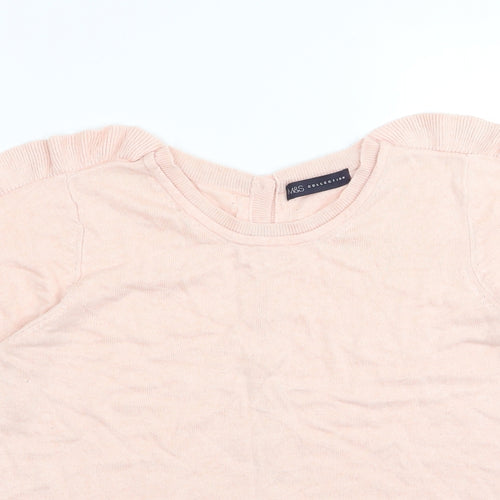 M&S Womens Pink   Basic T-Shirt Size 12