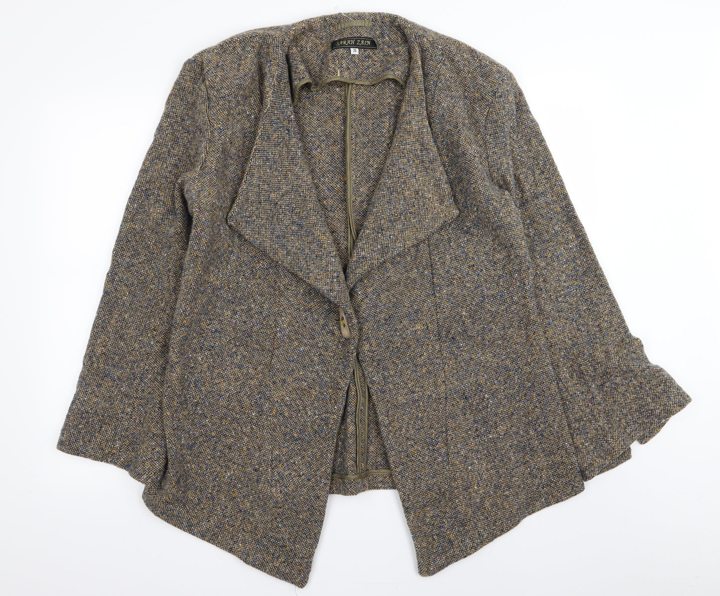SARAH ZAIN Womens Brown   Overcoat Coat Size 20
