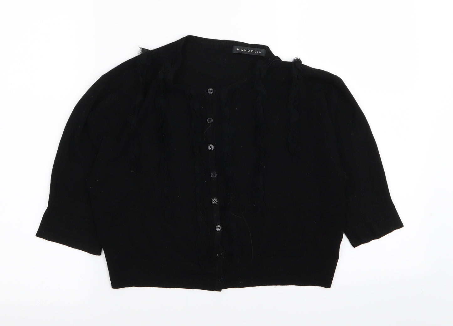 mandolin Womens Black   Cardigan Jumper Size 16