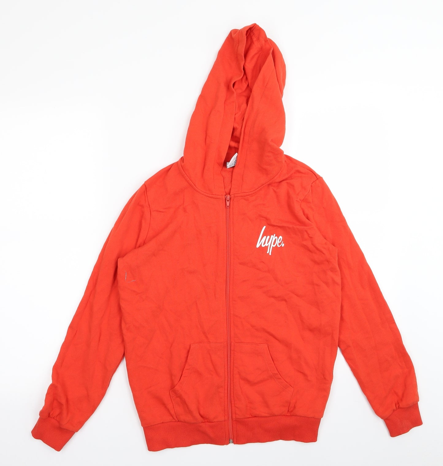 Hype Boys Orange   Full Zip Jumper Size 13 Years