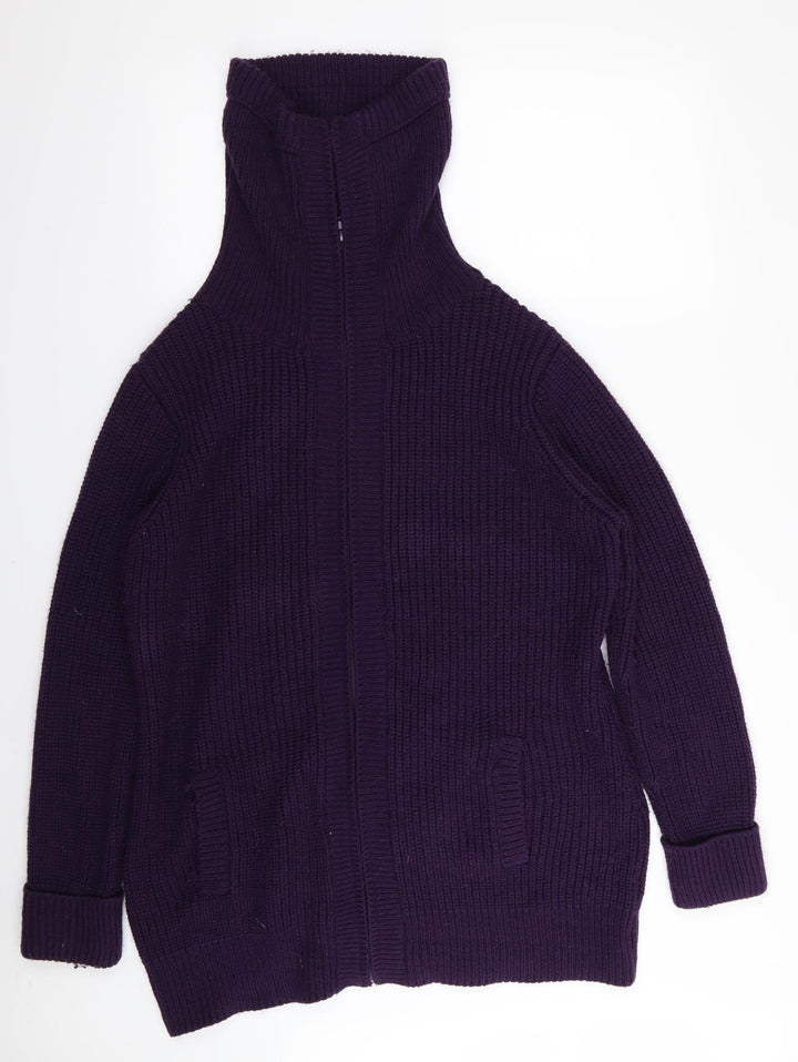 BHS Womens Purple Full Zip Jumper Size 18