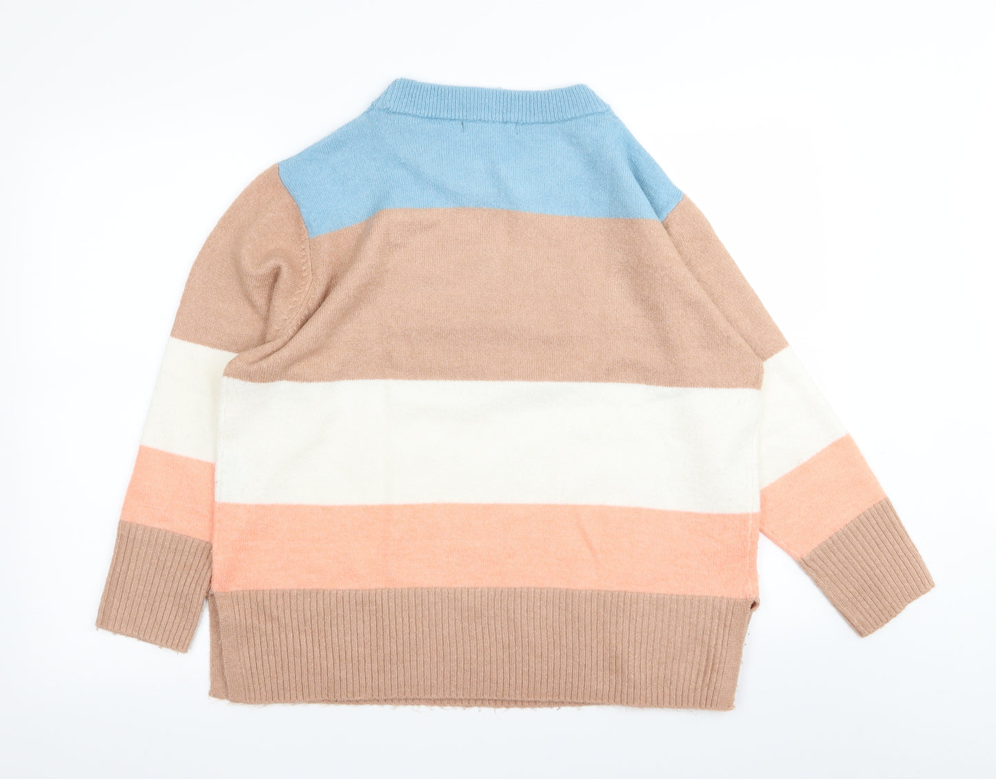 Nutmeg Womens Multicoloured Striped  Pullover Jumper Size 16