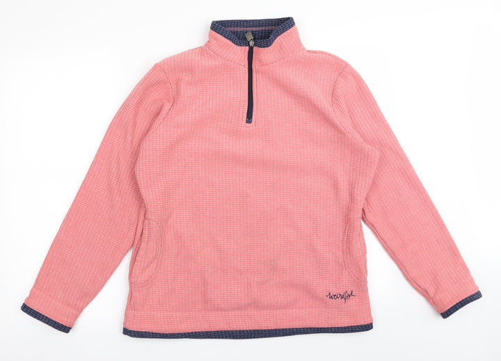 werid fish Womens Pink Pullover Jumper Size 14