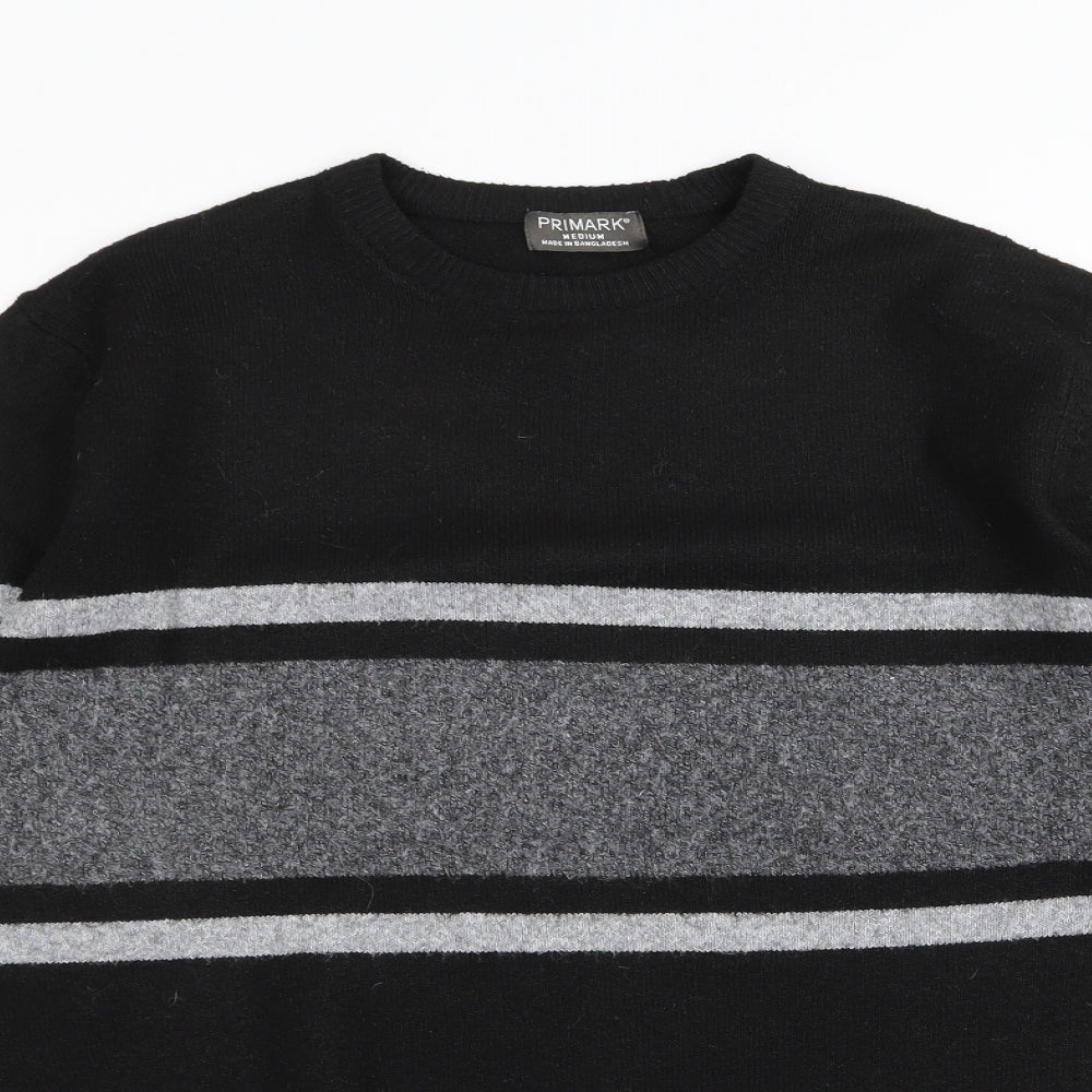 Primark Mens Black   Pullover Jumper Size M