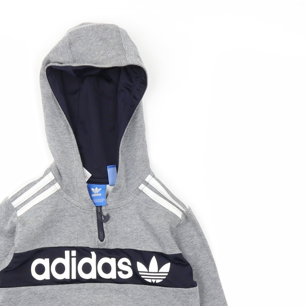 adidas Boys Grey   Pullover Jumper Size 7-8 Years