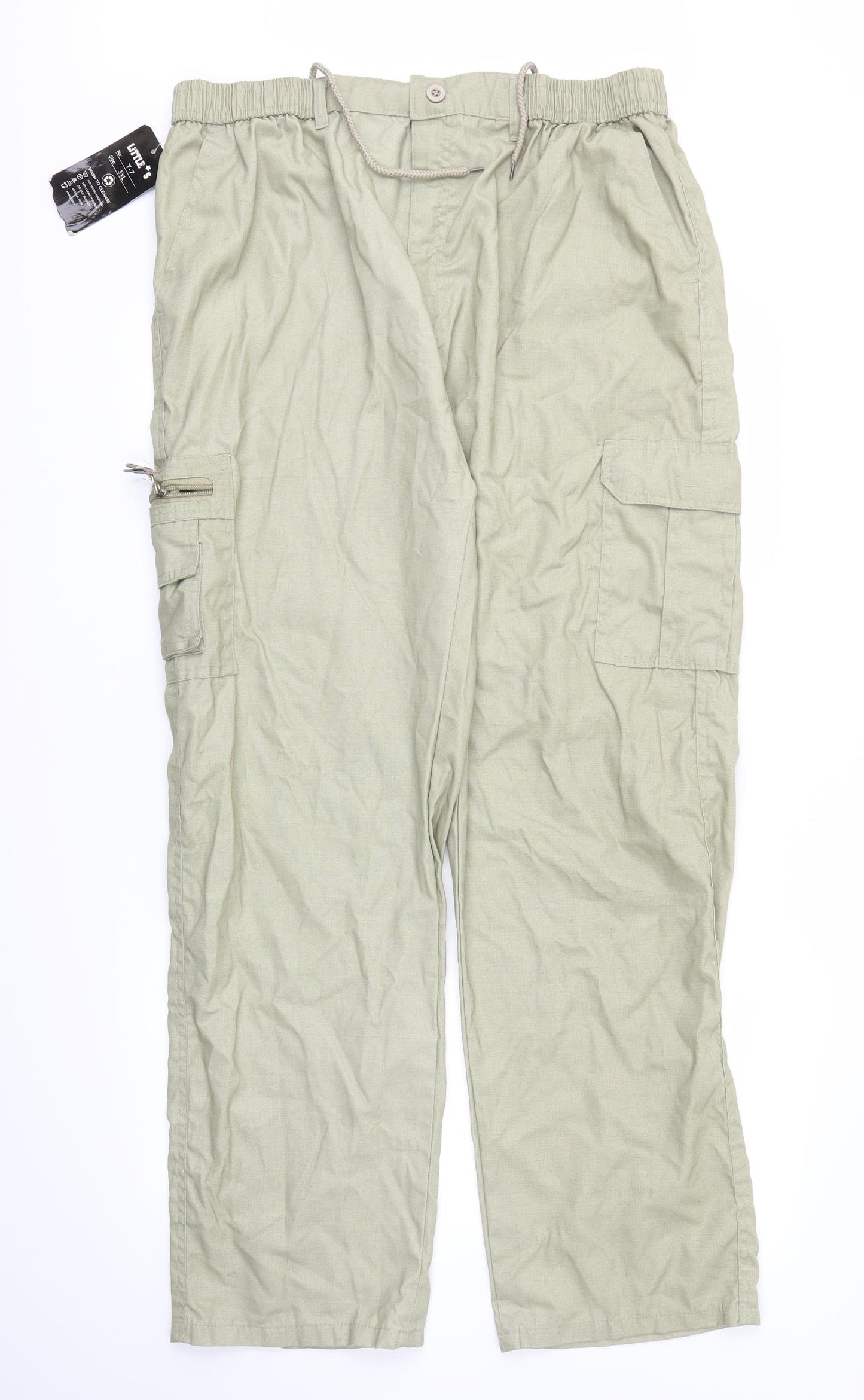 LITTLE S Mens Beige   Jegging Trousers Size 3XL L31 in - Stretch waistband