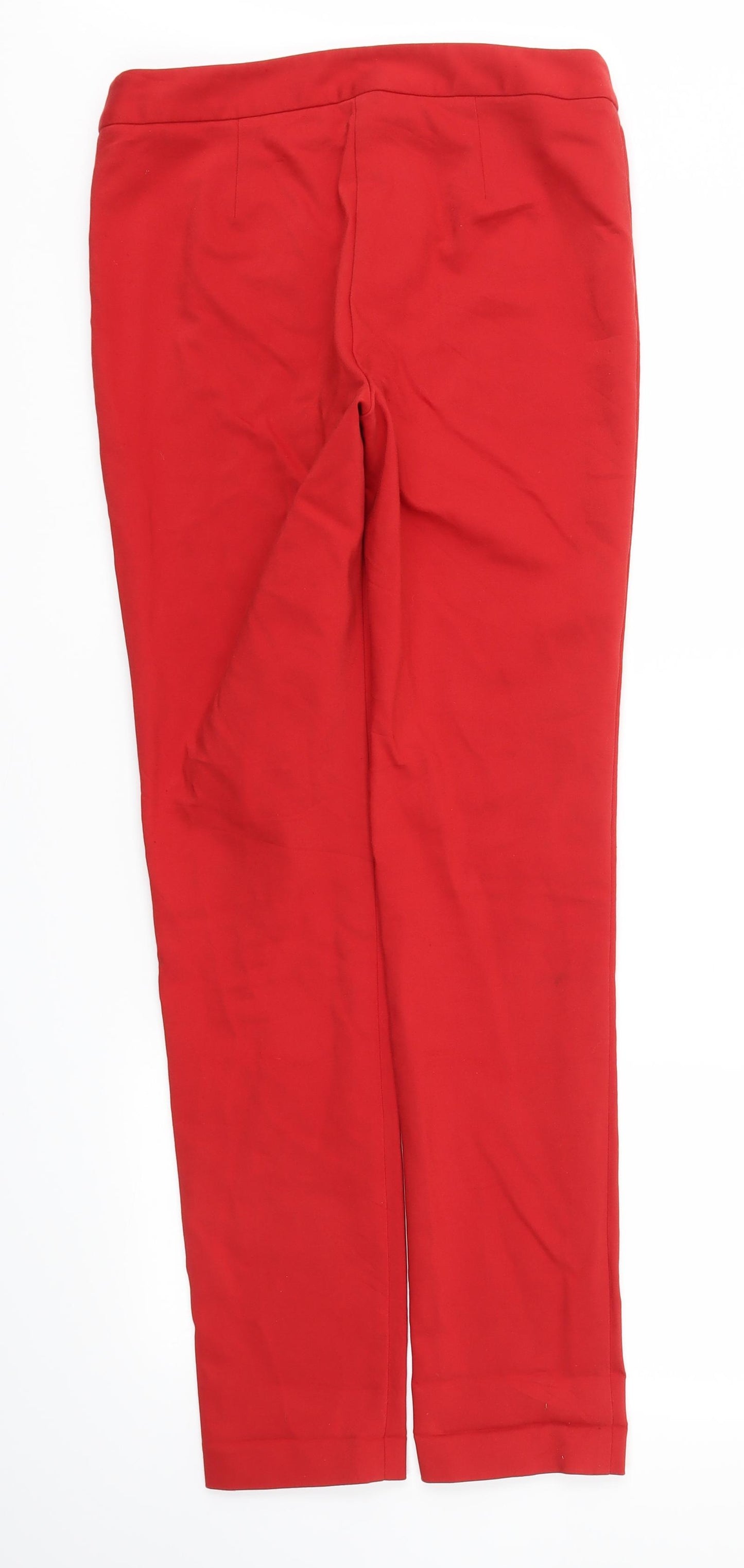 M&S Womens Red   Trousers  Size 10 L31 in