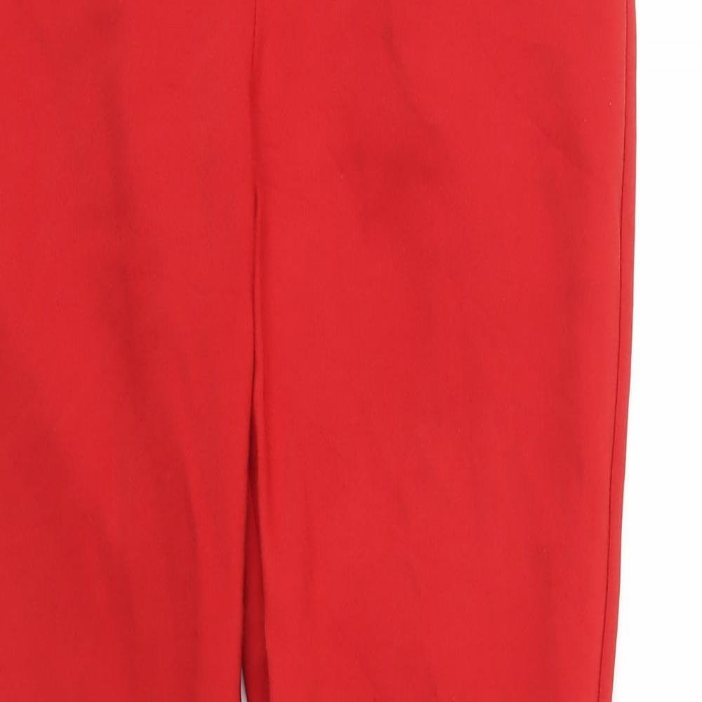 M&S Womens Red   Trousers  Size 10 L31 in