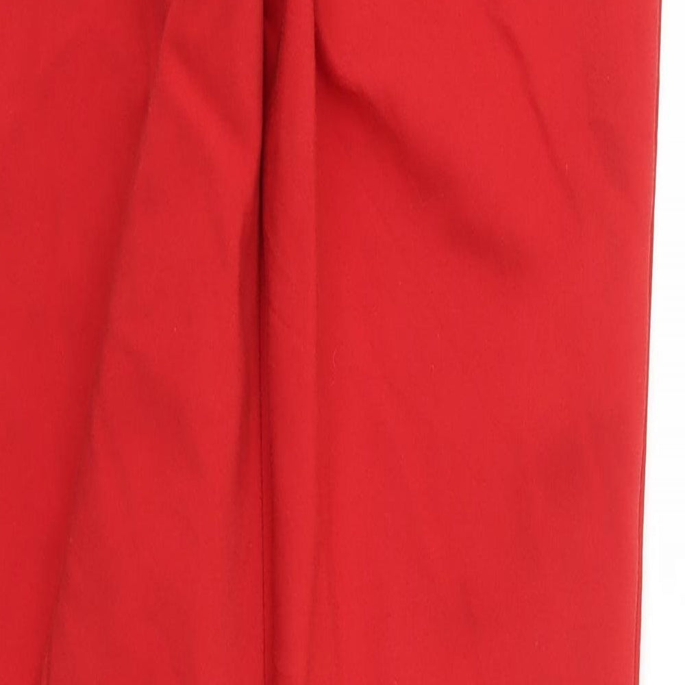 M&S Womens Red   Trousers  Size 10 L31 in