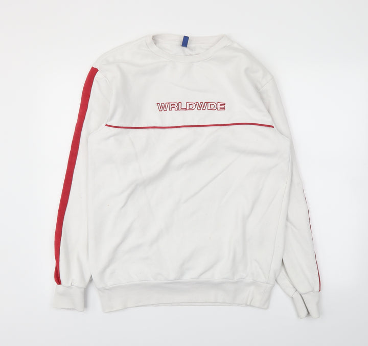 H&M Womens White   Pullover Jumper Size M